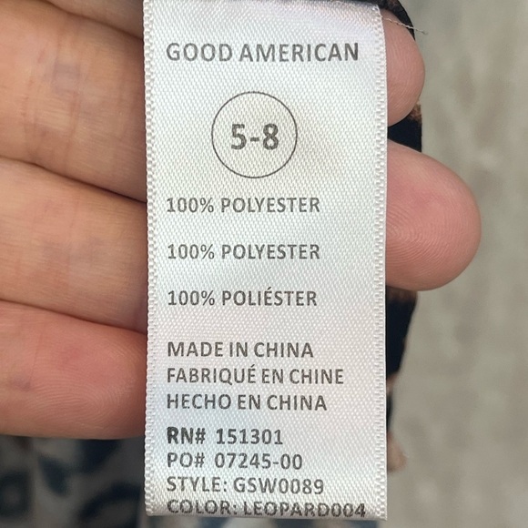 Good American Animal Leopard Print Kimono Robe Sz 16-28 Tie Sash - Picture 10 of 16